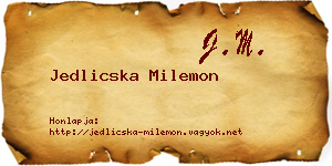 Jedlicska Milemon névjegykártya